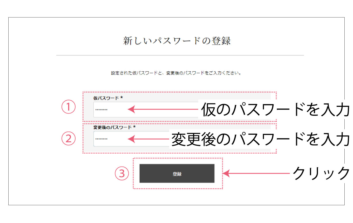 パスワード再設定手順4