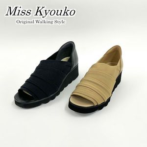 Miss Kyouko  メッシュストレッチサンダル　 EEEE 23.5センチ