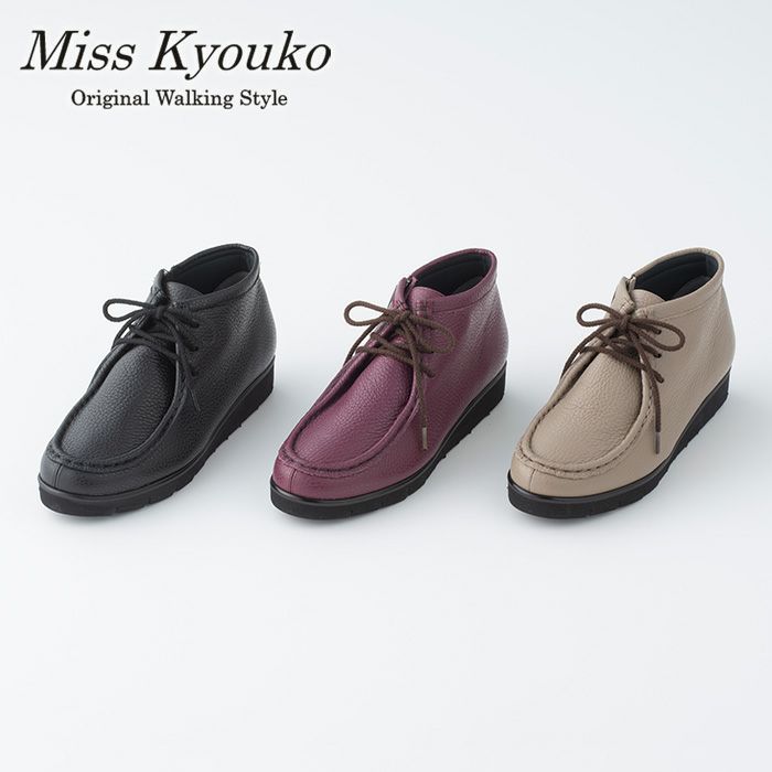 102018】レースアップモカシンシューズ 4E Miss Kyouko | MissKyouko 